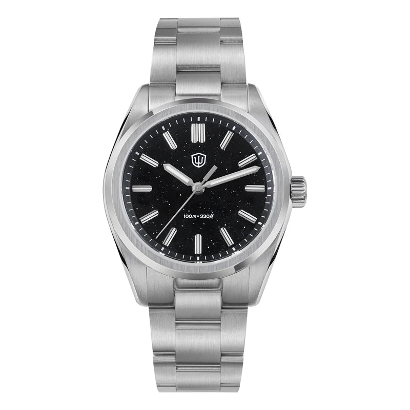 WD0003B Original Design Aventurine Dial Men Watch VH31 Sweep Seconds Quartz Movement 36Mm Watches Luminous Waterproof