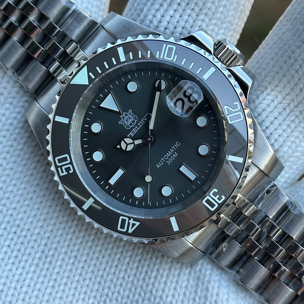 SD1953 Gray Dial Stainless Steel NH35 Watch 40.5Mm Brand Sapphire Glass Men Diver Watches Hombre