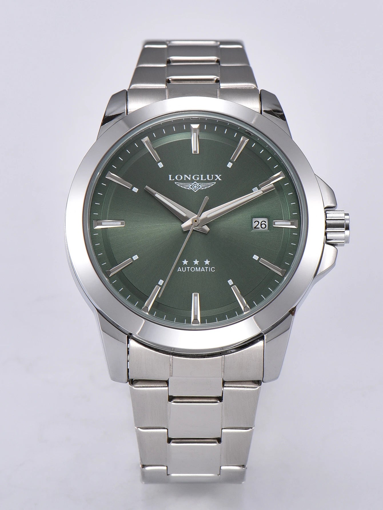 Automatic Watch Business Minimalist Modern Style Date Mechanical Watches Stainless Steel Waterproof Luminous Mens Watch Men Gift