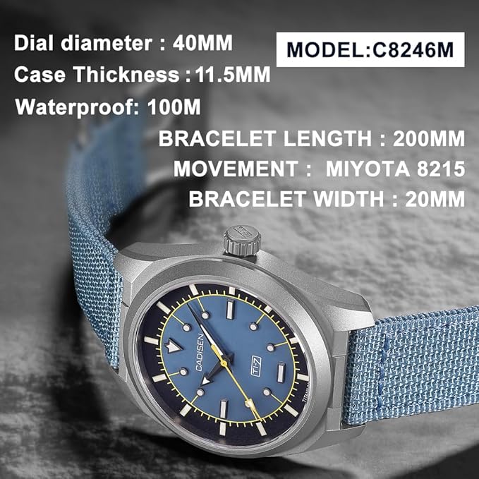 Cadisen TI-7 Autodyne — Titanium Automatic Watch, 58g