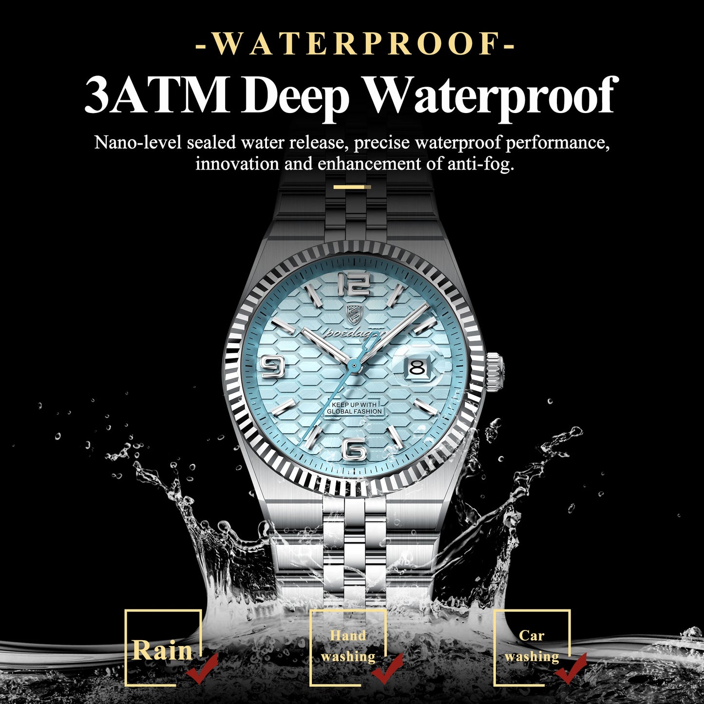 Casual Women'S Watches Luxury Stainless Steel Date Watch for Woman Luminous Waterproof Quartz Fashion Ladies Wristwatch