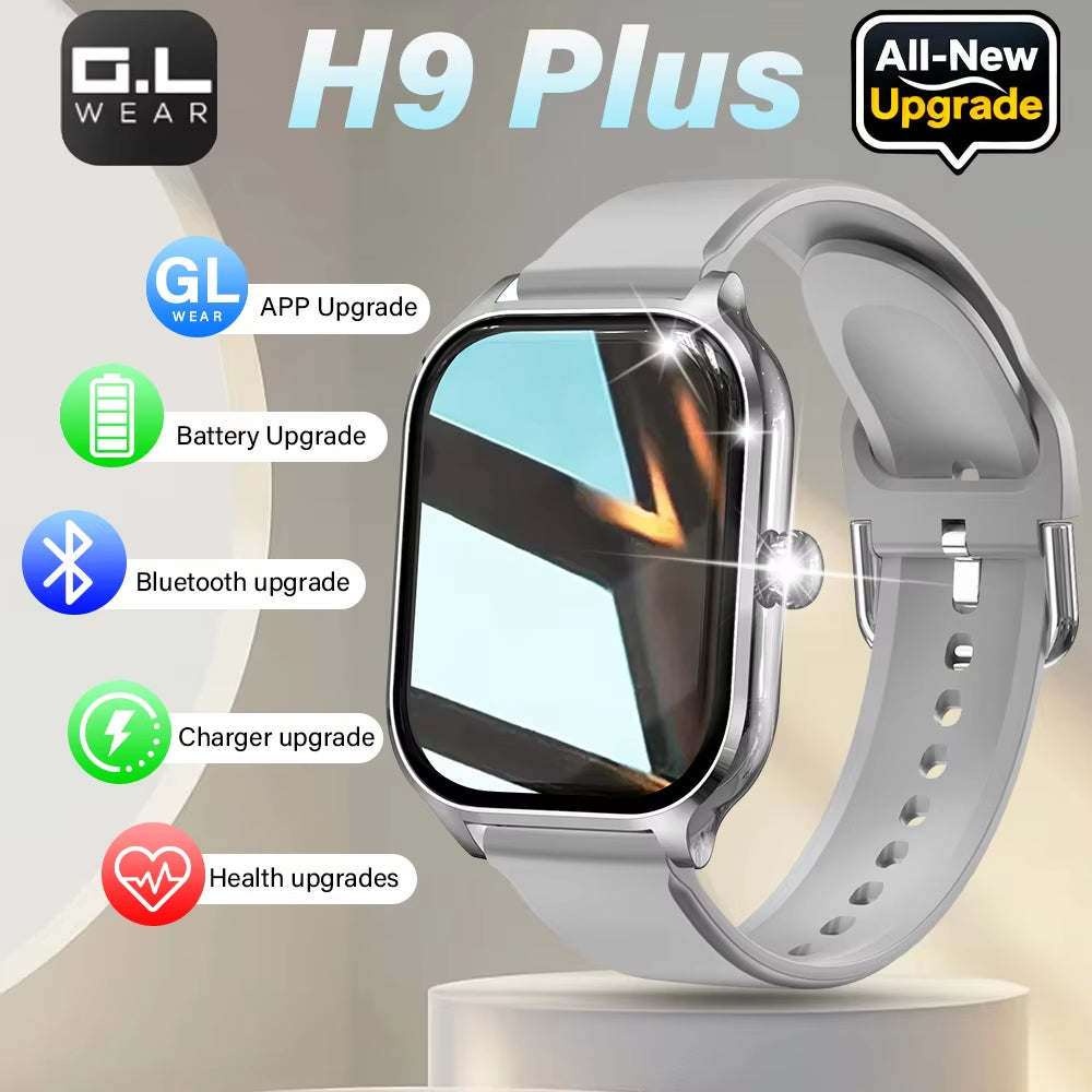 H9 Smart Watch Men Women Sports Fitness Tracker 2.01 Inch HD Screen Bluetooth Talking Smart Watch for Android IOS