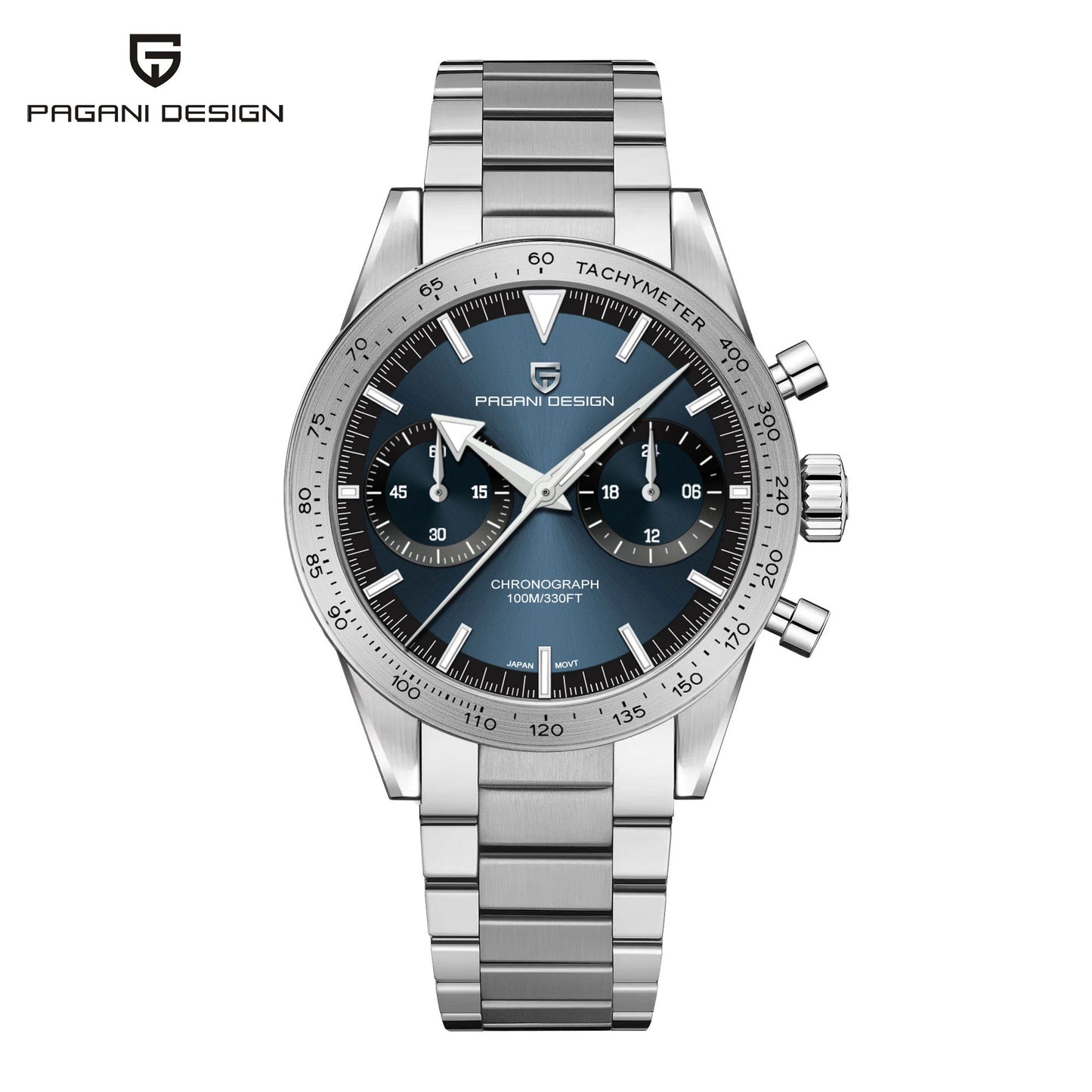 Retro Racing Charm — PAGANI DESIGN PD-1766 Speed Chronograph, Sapphire Crystal, 100M Water Resistant