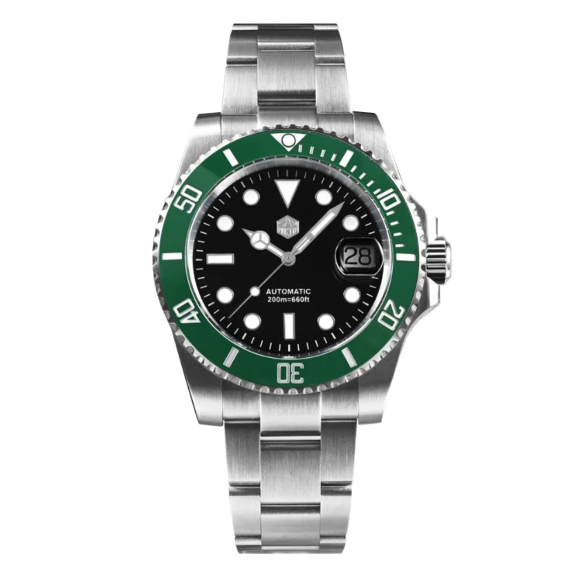 San Martin SN0007, SN0008 and Water Ghost automatic dive watches side by side