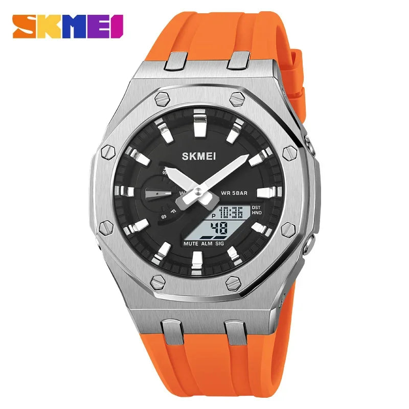 Men'S Watch 2243 Student Electronic Watch Multi Functional Sports Waterproof Night Glow Electronic Watch