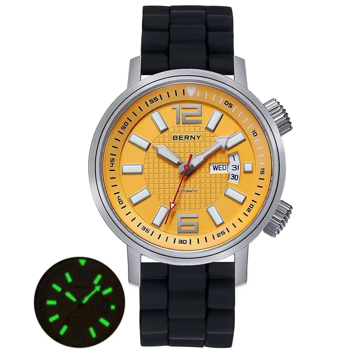 20ATM Diver Automatic Mechanical Watch for Men Super Luminous Waterproof Swimming Dive Wristwatch Sapphire Self Winding