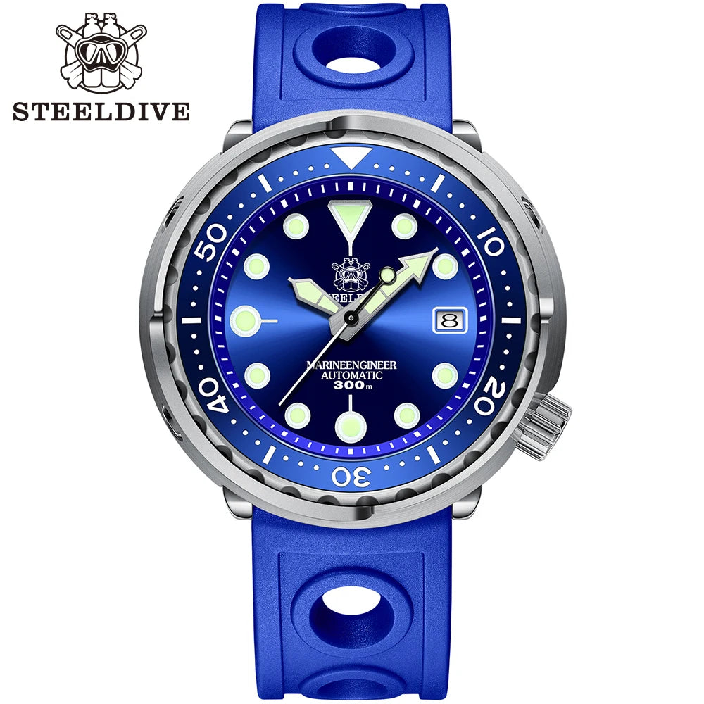 SD1975 Black Dial Ceramic Bezel 30ATM 300M Waterproof Stainless Steel NH35 Tuna Mens Dive Watch