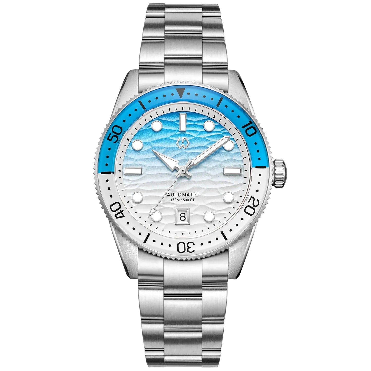 Wishdoit 9012G — Automatic Diver Watch, Ripple Dial, 40mm Case, Miyota Movement, Sapphire