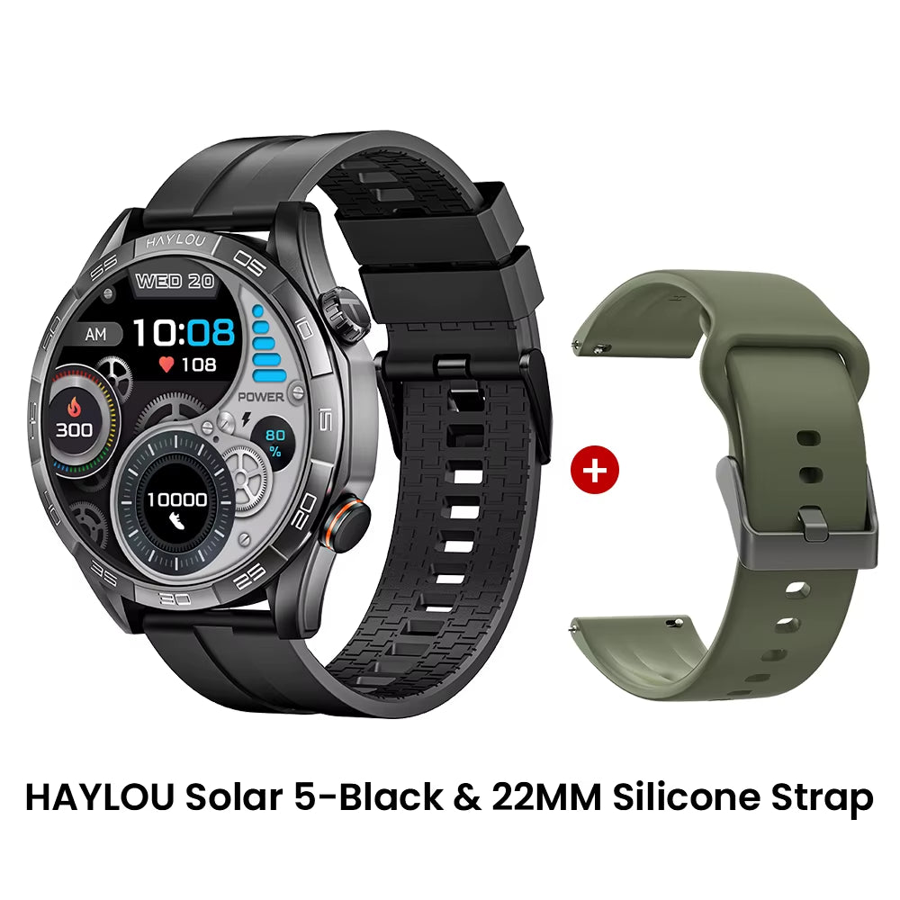 Solar 5 Voice Calling Smartwatch 1.58'' AMOLED Display 60Hz Smart Watch 24H Health Monitoring Sports Smartwatch for Men