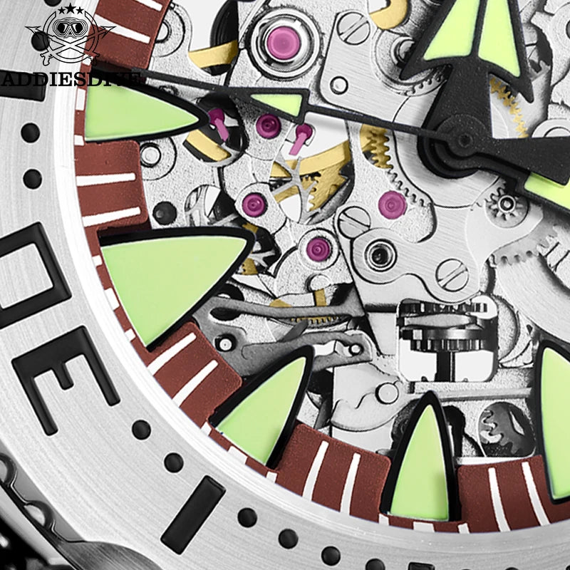 Luxury Men'S Skeleton Automatic Watch Sapphire Glass BGW9 Luminous Diver'S Watch 200M Men Analog Mechanical Watches