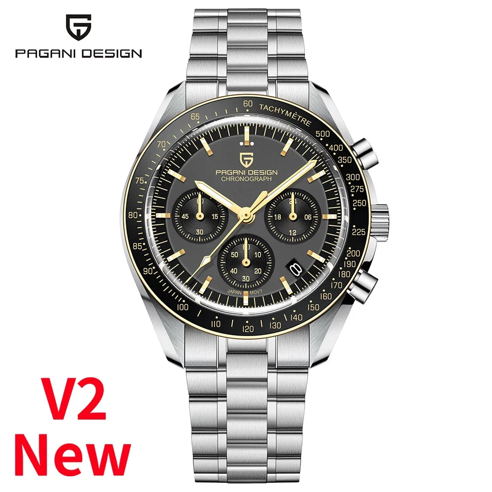 2026 New AK Project Men'S Watches Luxury Quartz Wrist Watch for Men AR Sapphire Speed Chronograph Automatic Date