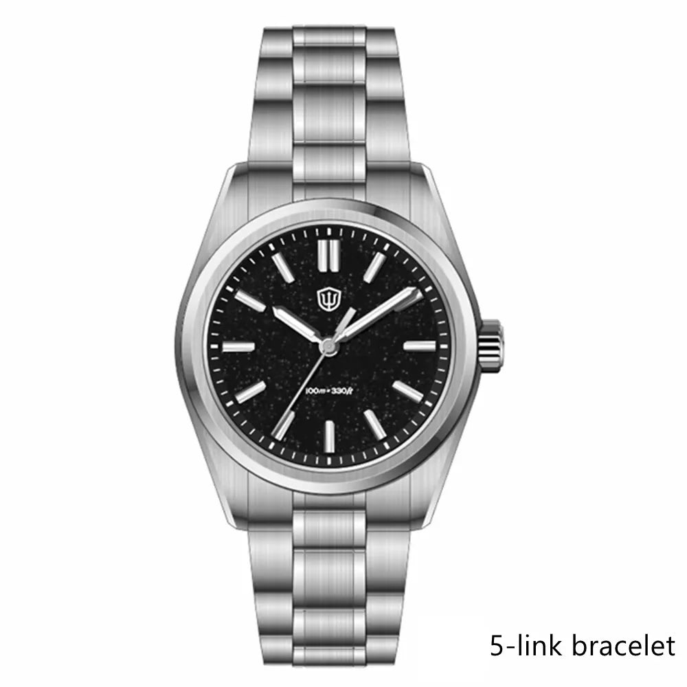 WD0003B Original Design Aventurine Dial Men Watch VH31 Sweep Seconds Quartz Movement 36Mm Watches Luminous Waterproof