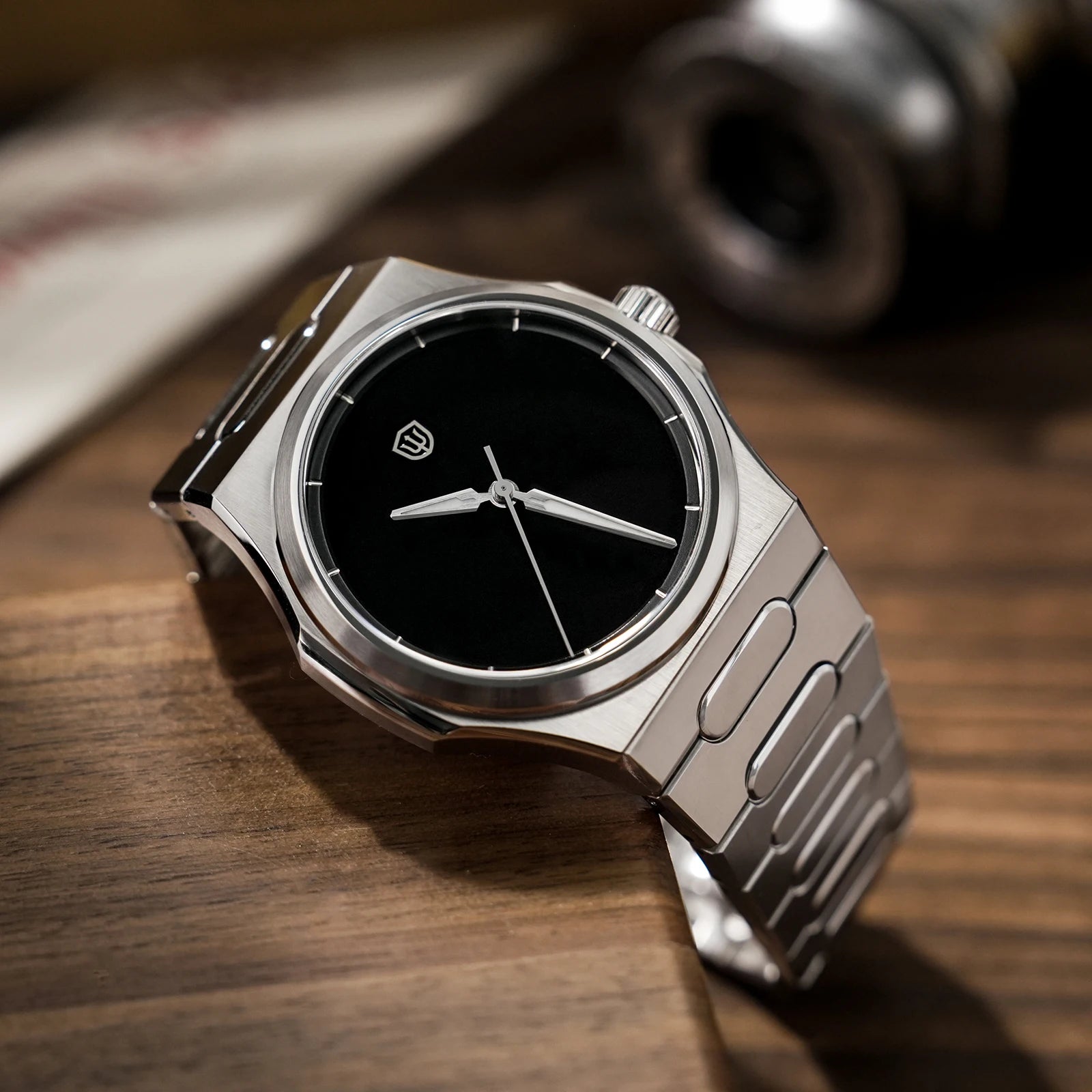 Premier WD0016B Men Watch Square-Block Faceted Dial Original Design Luxury Watches VH31 Sweep Second Quartz Movement