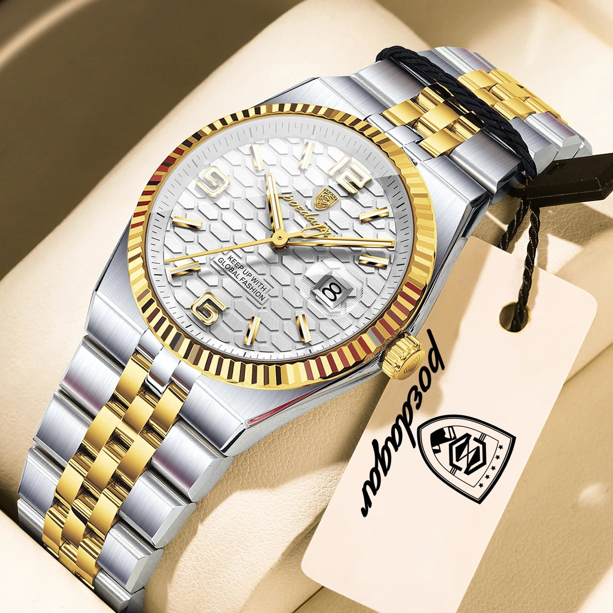 Casual Women'S Watches Luxury Stainless Steel Date Watch for Woman Luminous Waterproof Quartz Fashion Ladies Wristwatch