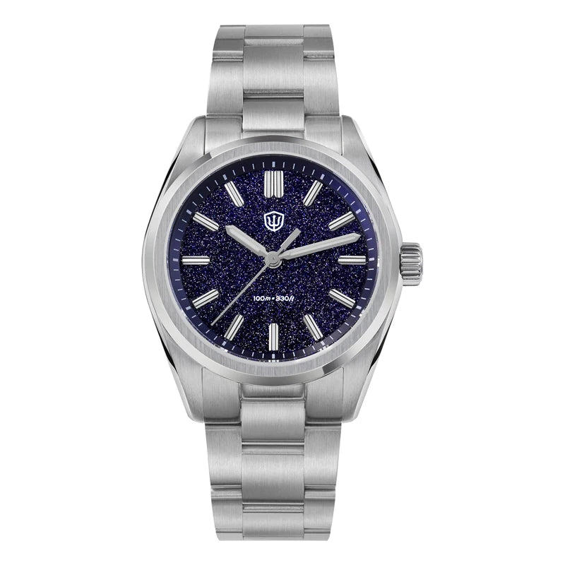 WD0003B Original Design Aventurine Dial Men Watch VH31 Sweep Seconds Quartz Movement 36Mm Watches Luminous Waterproof