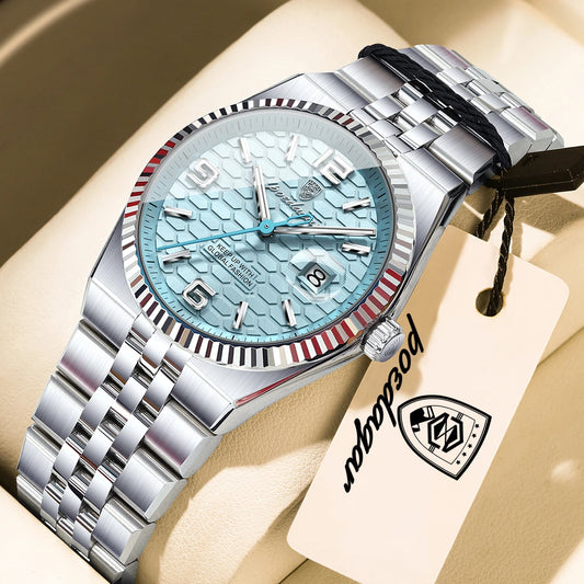 Casual Women'S Watches Luxury Stainless Steel Date Watch for Woman Luminous Waterproof Quartz Fashion Ladies Wristwatch