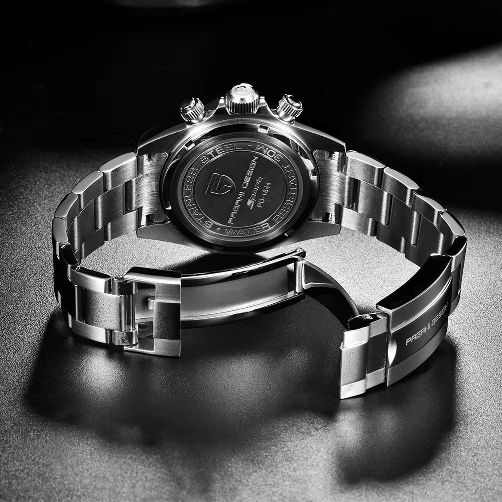 New Ceramic Bezel Men Quartz Wristwatches Luxurys Sapphire Glass Chronograph 100M Waterproof Stainless Watches Men
