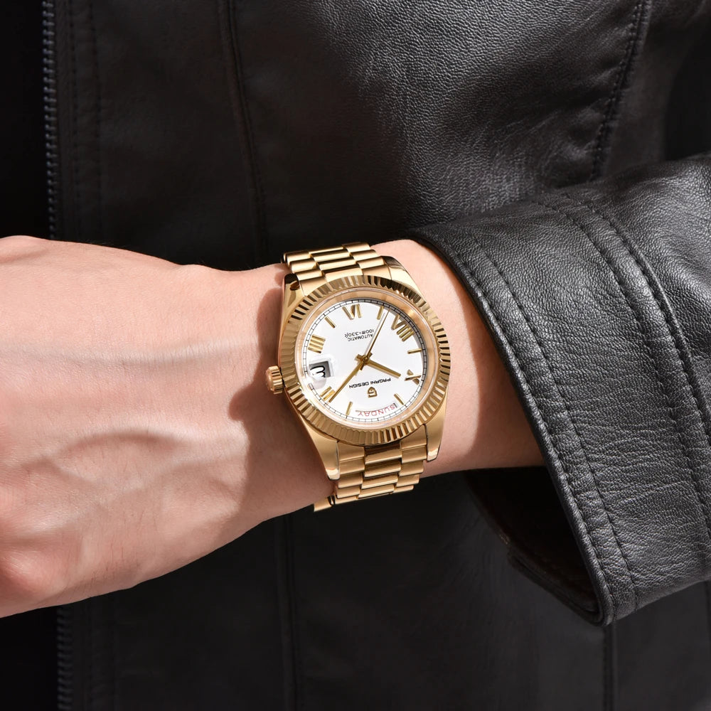 2026 New  DD36 Men'S Watches Gold Luxury Automatic Watch Men Mechanical Wristwatch Man Waterproof AR Sapphire Date