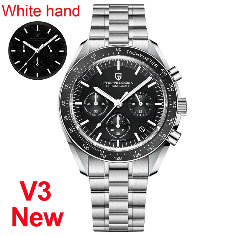 New Men'S Watches Sport Chronograph Luxury Quartz Wrist Watch for Men Automatic Date Speed Great Master Watch Men