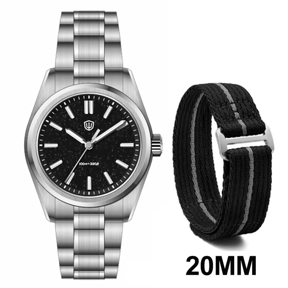 WD0003B Original Design Aventurine Dial Men Watch VH31 Sweep Seconds Quartz Movement 36Mm Watches Luminous Waterproof
