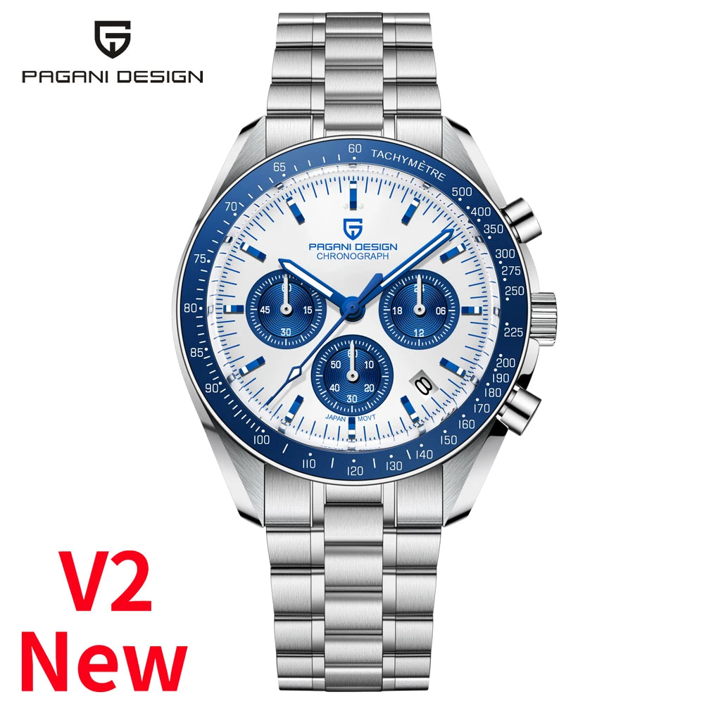 New Men'S Watches Sport Chronograph Luxury Quartz Wrist Watch for Men Automatic Date Speed Great Master Watch Men