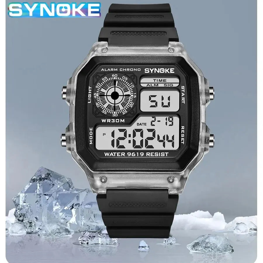 Digital Watches Men Sports Luminous Multifunction Waterproof Women Wristwatch Outdoor and Running Student Seven Lights