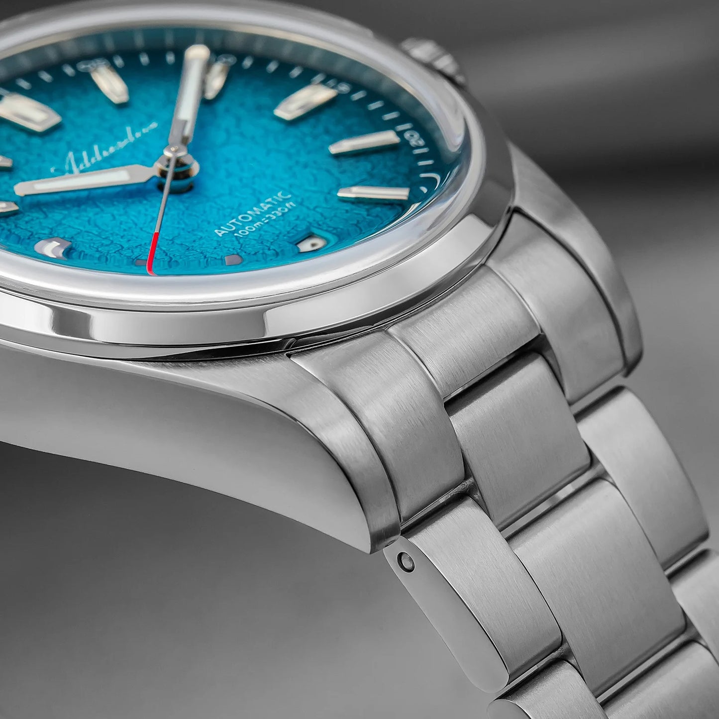 Gradient Diver Watches for Men K1 Mineral Glass Stainless Steel Waterproof Automatic Mechanical Watches AD2531 Luxury