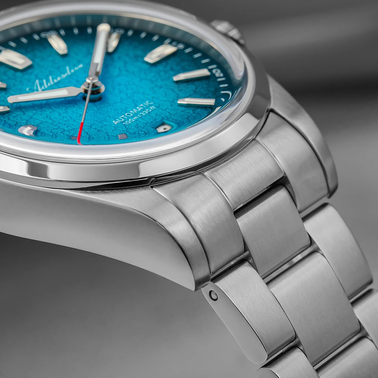 Gradient Diver Watches for Men K1 Mineral Glass Stainless Steel Waterproof Automatic Mechanical Watches AD2531 Luxury