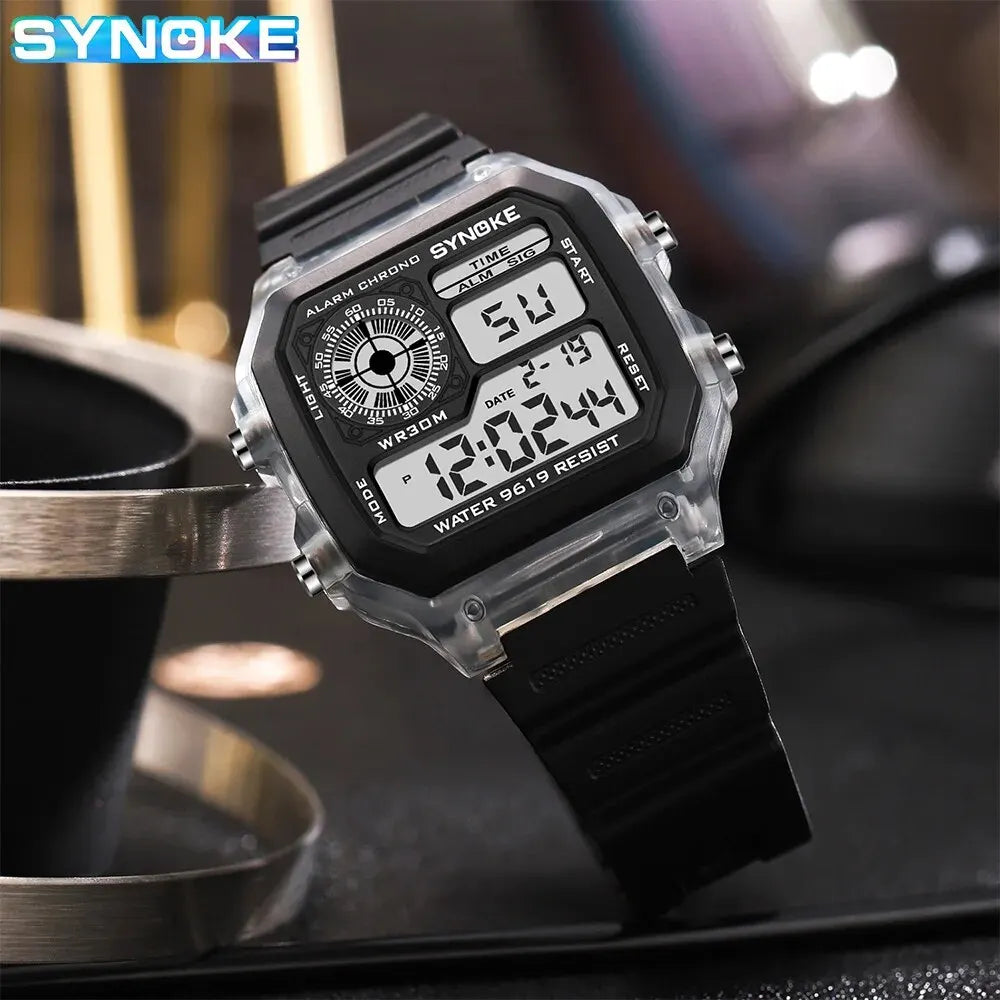 Digital Watches Men Sports Luminous Multifunction Waterproof Women Wristwatch Outdoor and Running Student Seven Lights
