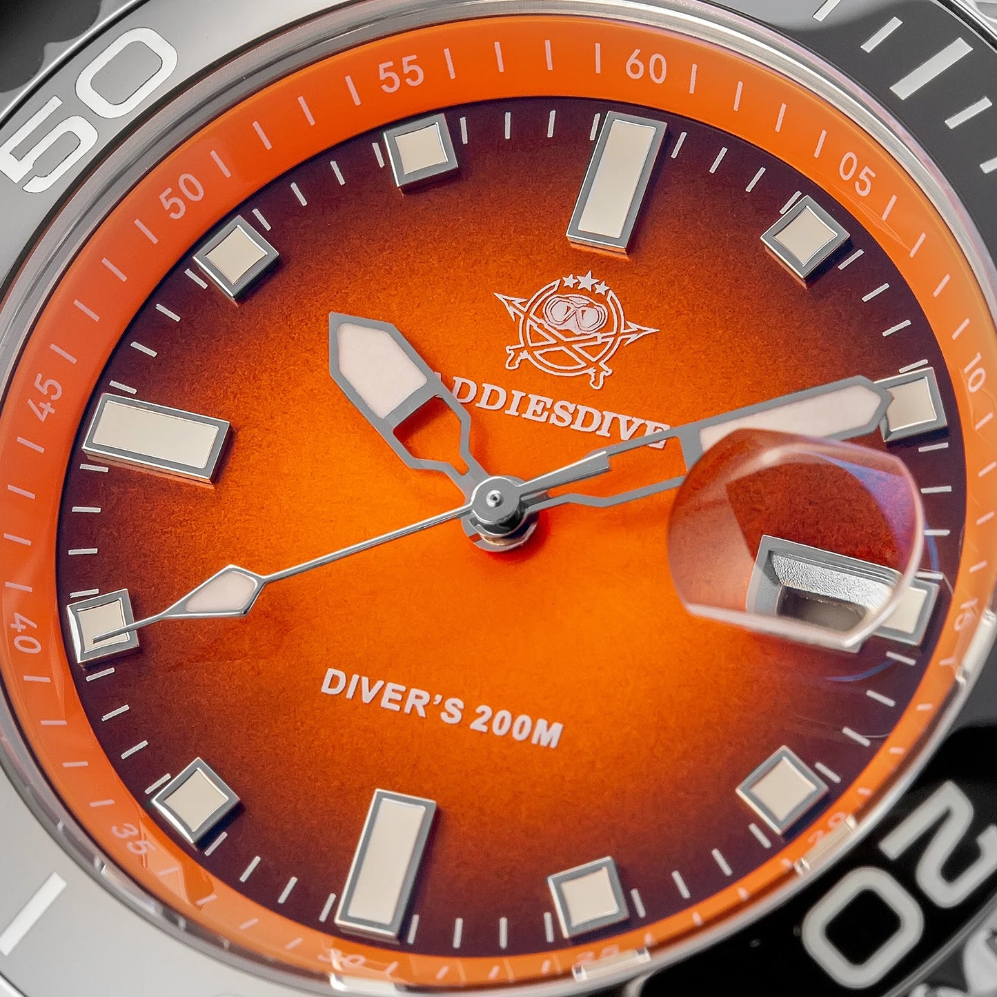 Watch for Men AD2089 Diver Watch Fashion Gradient 41Mm Rotatable Bezel Quartz Watches Waterproof 20Bar BGW9 Luminous