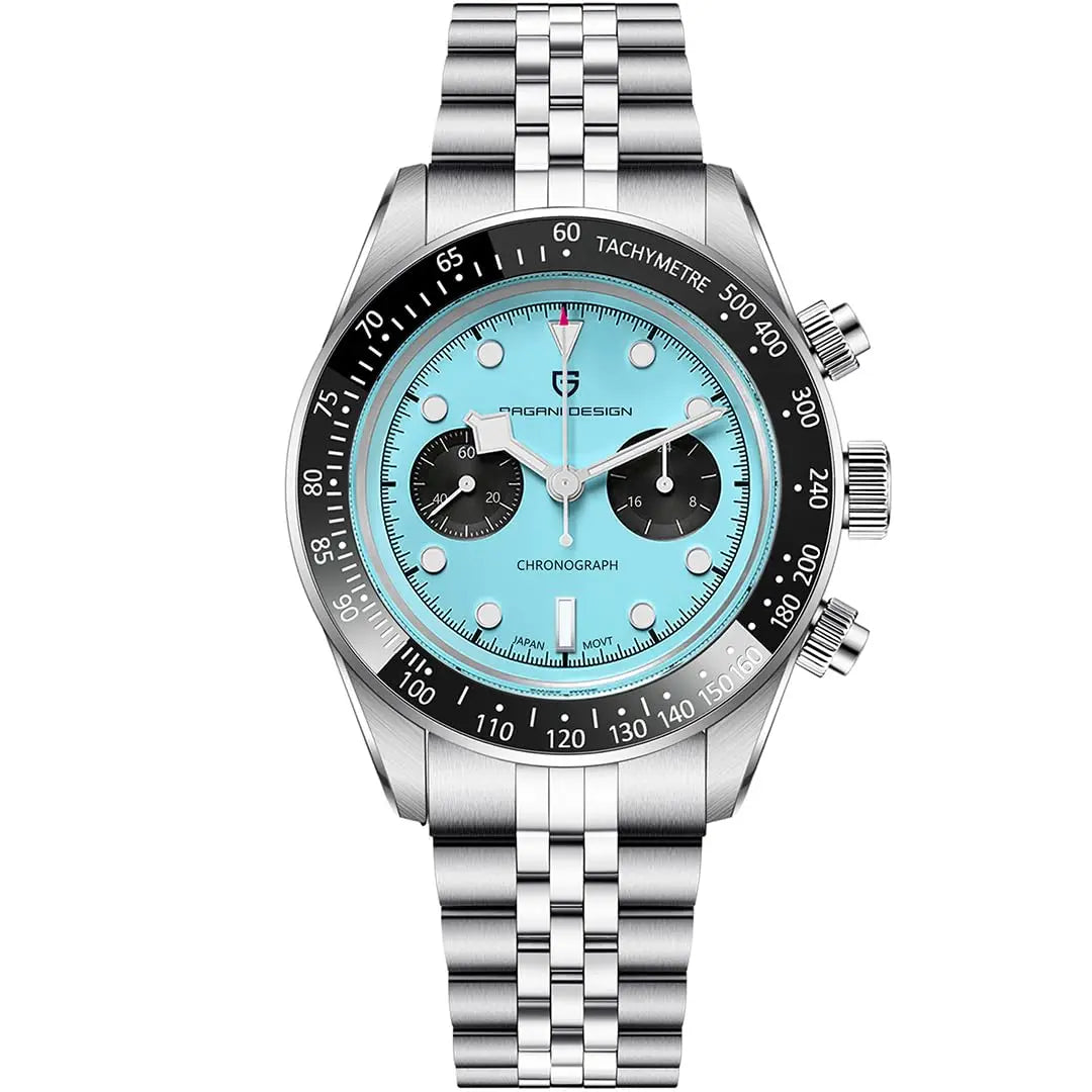2025 New  Panda Men'S Watches Luxury Quartz Wristwatches Chronograph Man Watch AR Sapphire Mirror VK64 Clock Gifts