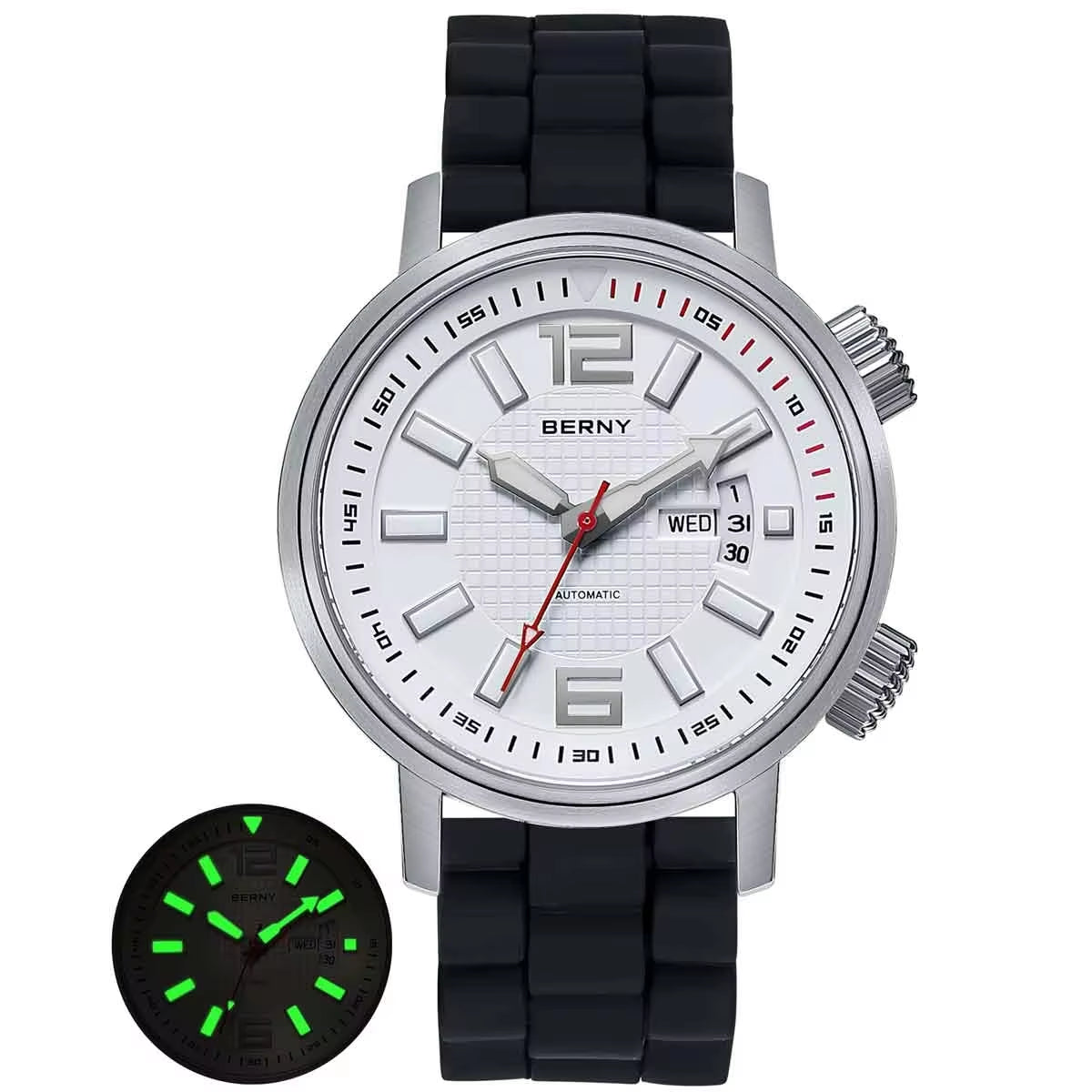 20ATM Diver Automatic Mechanical Watch for Men Super Luminous Waterproof Swimming Dive Wristwatch Sapphire Self Winding