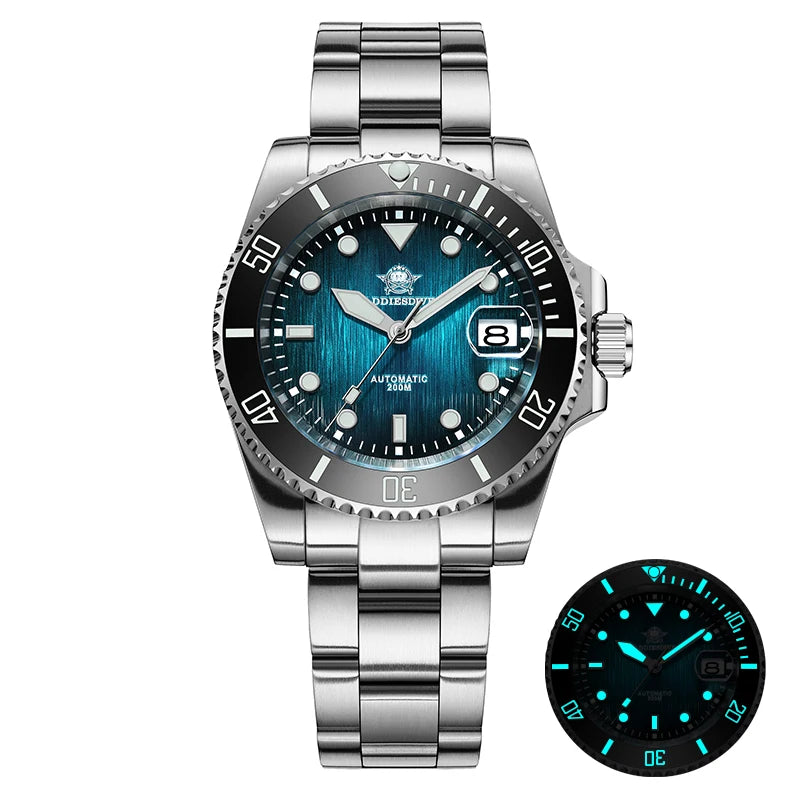 Luxury Fashion Diver Automatic Mechanical Watch Sunburst Dial 200M Waterproof Men'S Watches Relogio Masculino AD2536