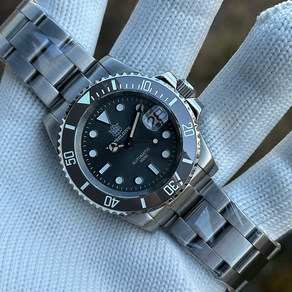 SD1953 Gray Dial Stainless Steel NH35 Watch  40.5Mm  Brand Sapphire Glass Men Diver Watches Hombre