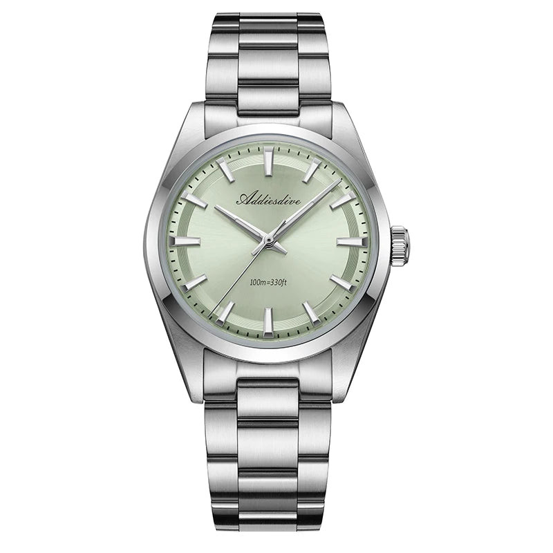 AD2066 Men'S Luxury Watch VH31 10Bar Waterproof BGW9 Super Luminous 316L Stainless Steel Reloj Hombre Quartz Watches