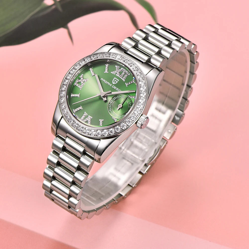 2025 New  Women'S Watches Luxury Quartz Watch for Woman Elegant Fashion Wristwatch Ladies Gift AR Sapphire Mirror