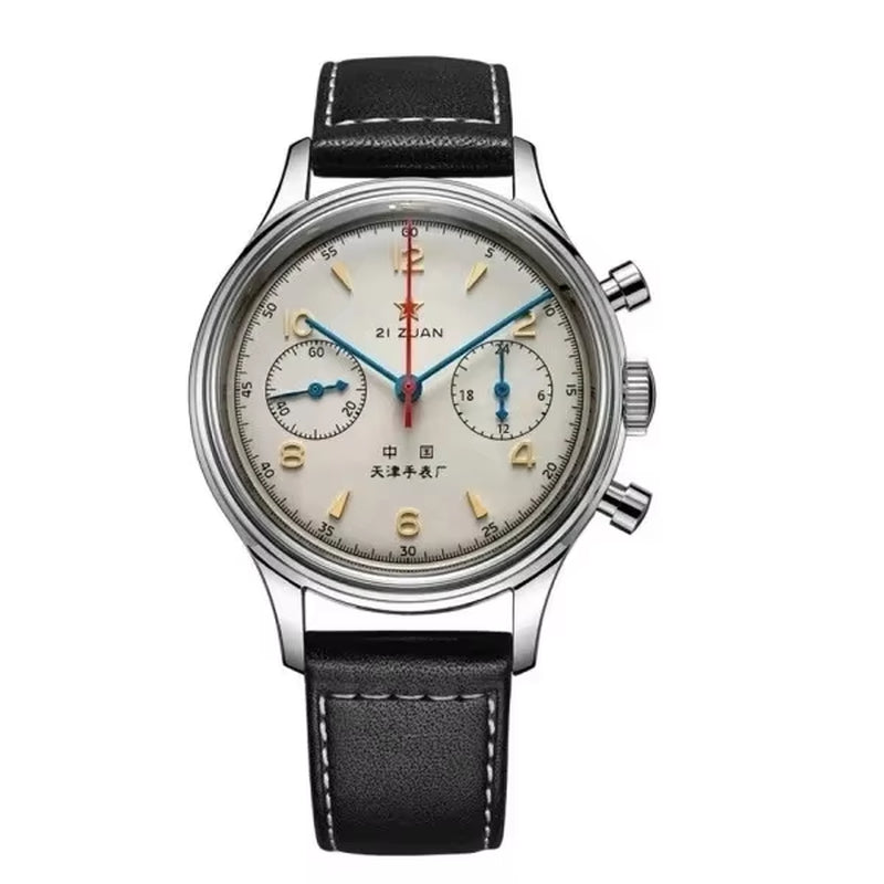 Men'S Watches 1963 Pilot Automatic Watch 42Mm Waterproof Retro Quartz Chronograph Vintage Dress Watch