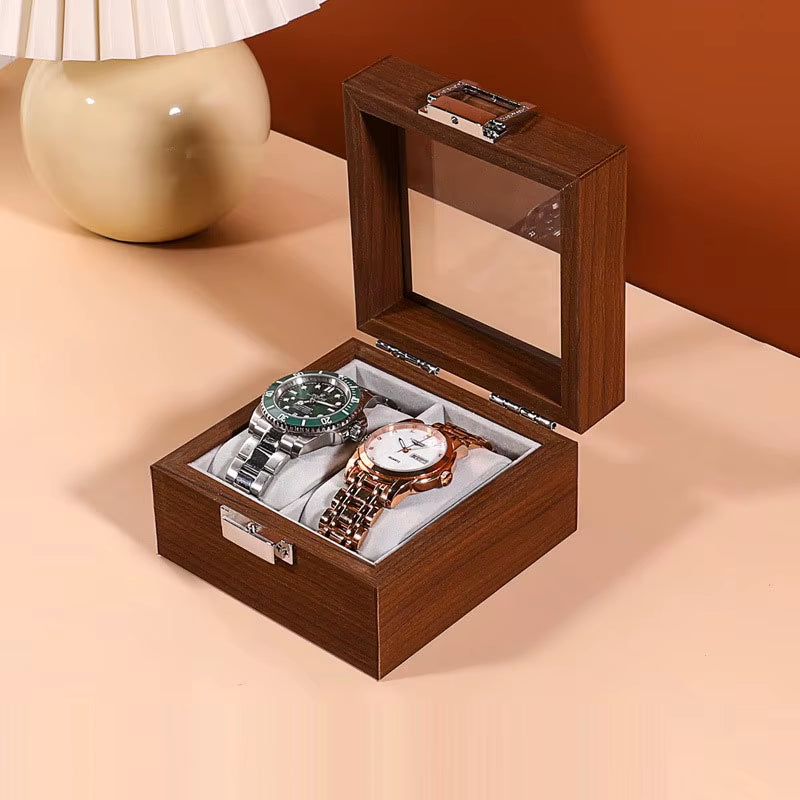 DELESYS New Walnut Wood Creative Watch Box Chinese Style Retro Wood Watch Display Box Large Capacity Beautiful Watch Box