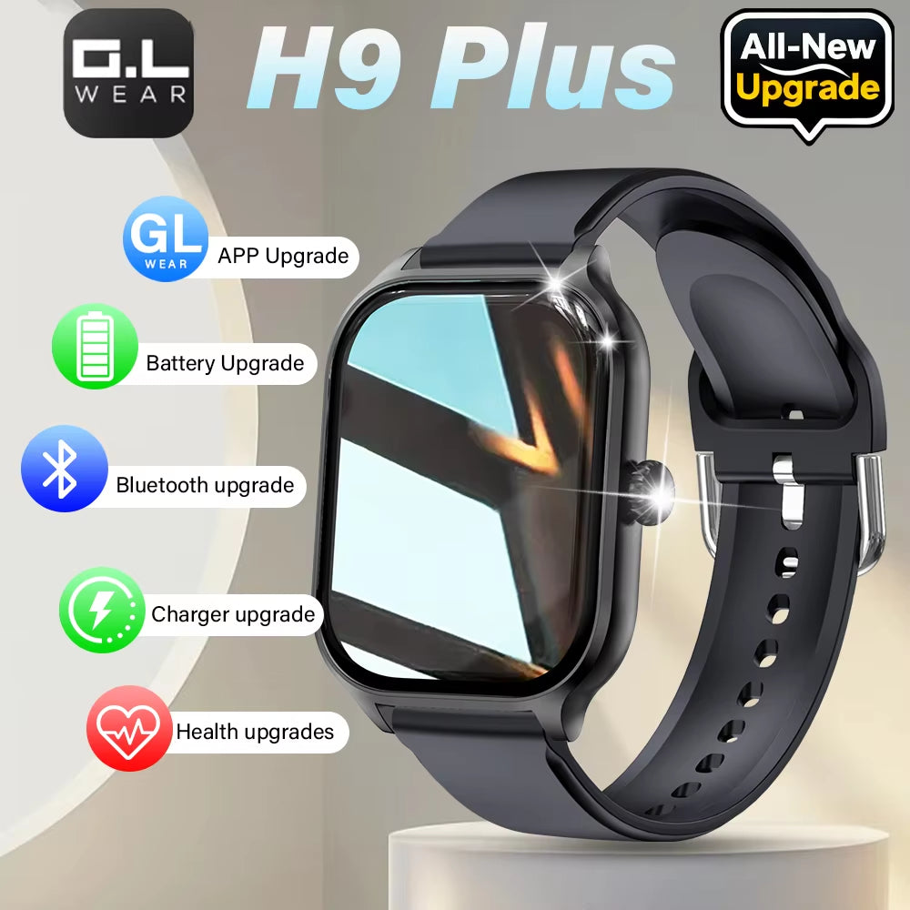 H9 Smart Watch Men Women Sports Fitness Tracker 2.01 Inch HD Screen Bluetooth Talking Smart Watch for Android IOS