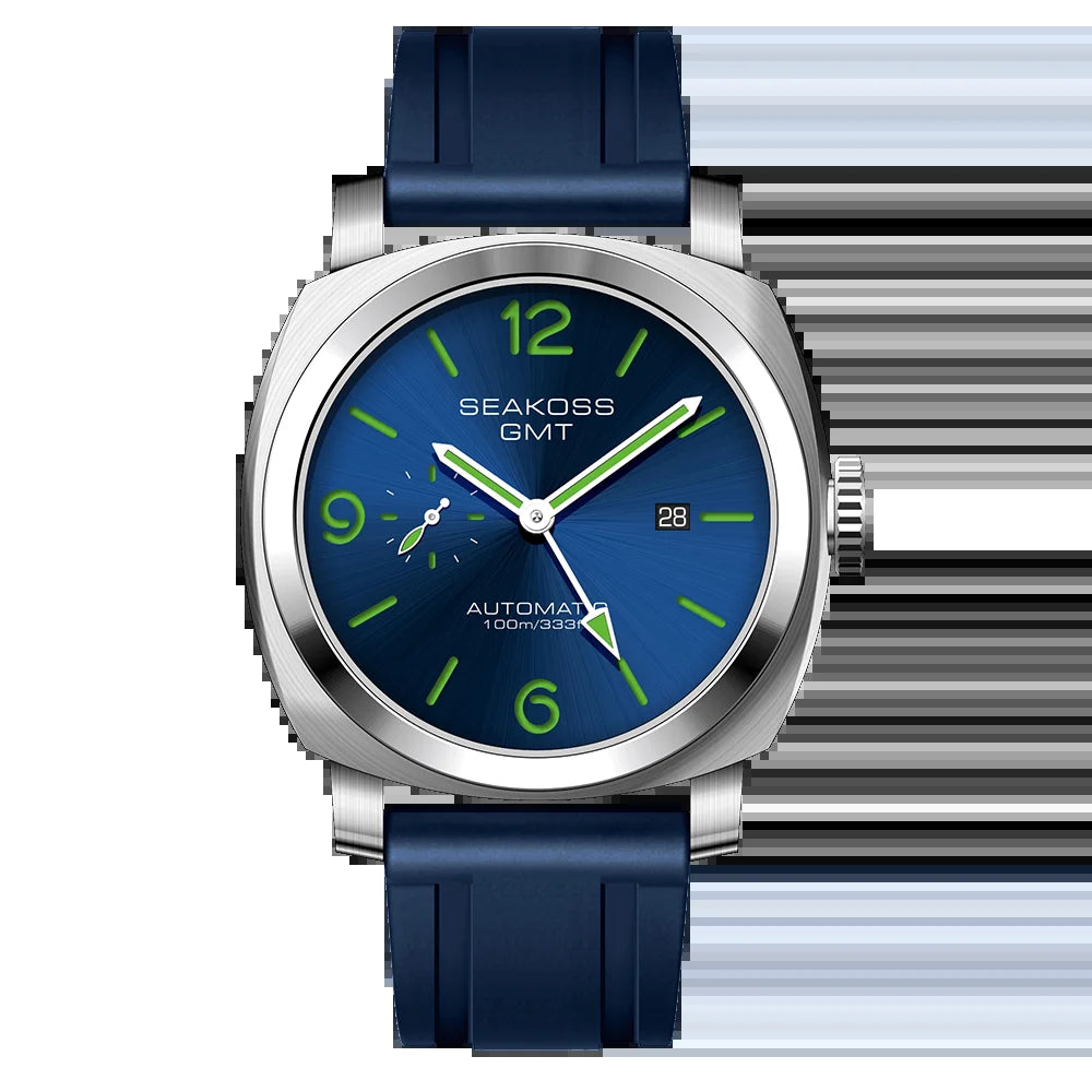 GMT Men‘S Diving Automatic Mechanical Watches Seagull ST2557 Movement 316L Super Luminous Calendar 10Bar Reloj Homber