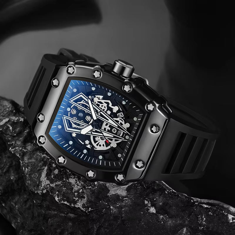 Foreign Trade Watch Large Dial for Men Quartz Waterproof Sport Square Luminous Watch for Men