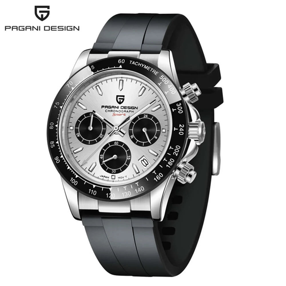 New Ceramic Bezel Men Quartz Wristwatches Luxurys Sapphire Glass Chronograph 100M Waterproof Stainless Watches Men