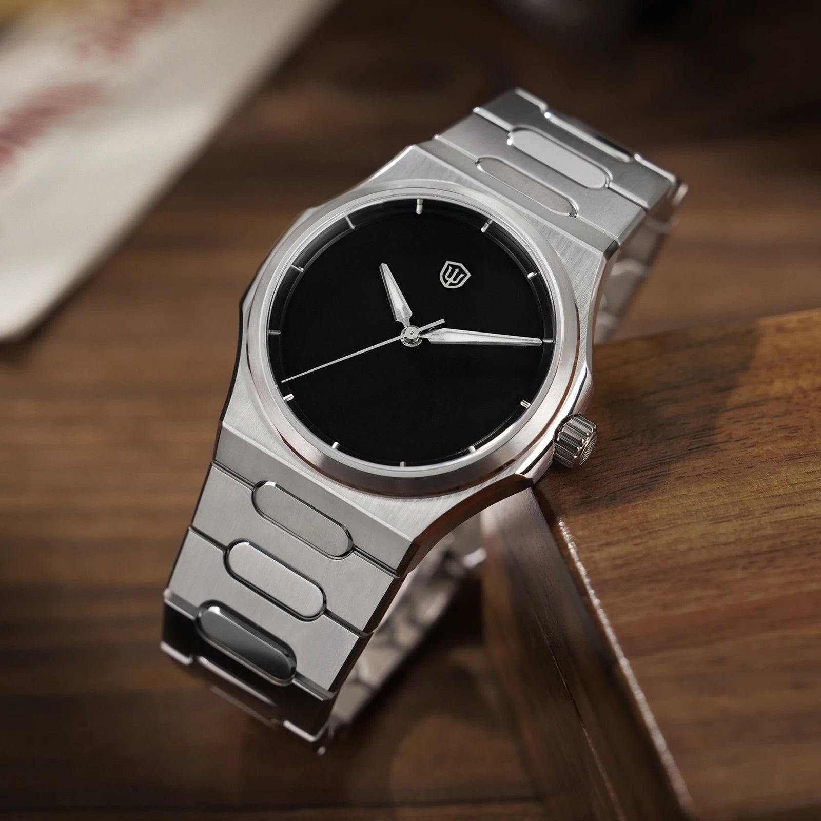 Premier WD0016B Men Watch Square-Block Faceted Dial Original Design Luxury Watches VH31 Sweep Second Quartz Movement