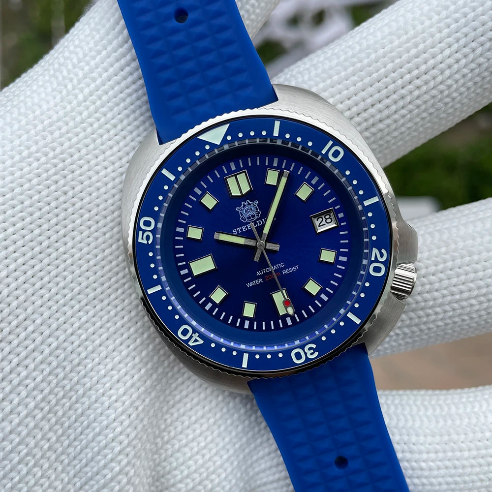 SD1970  Brand 44MM AR Coating Sapphire Glass 200M Waterproof Turtle Men NH35 Automatic Dive Watch with Ceramic Bezel