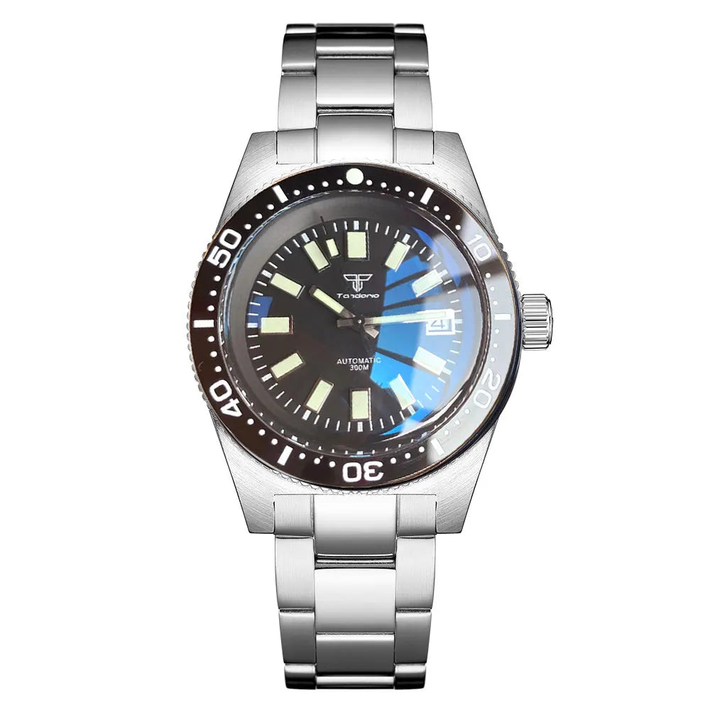 41Mm 62MAS Black Gray Dial NH35A Automatic 300M Diving Men'S Watch Ceramic Bezel Green Lume Bow Sapphire Glass