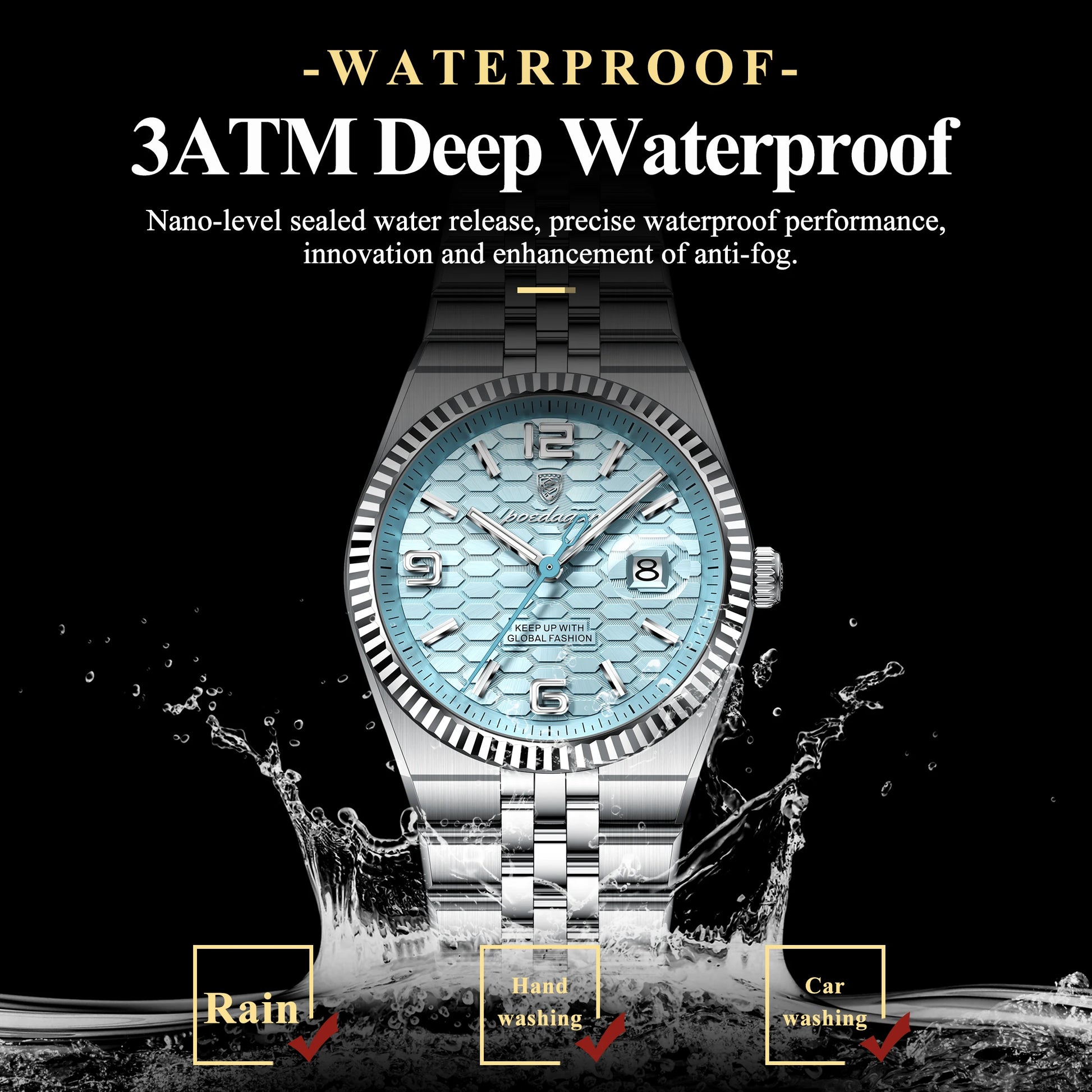 Casual Women'S Watches Luxury Stainless Steel Date Watch for Woman Luminous Waterproof Quartz Fashion Ladies Wristwatch