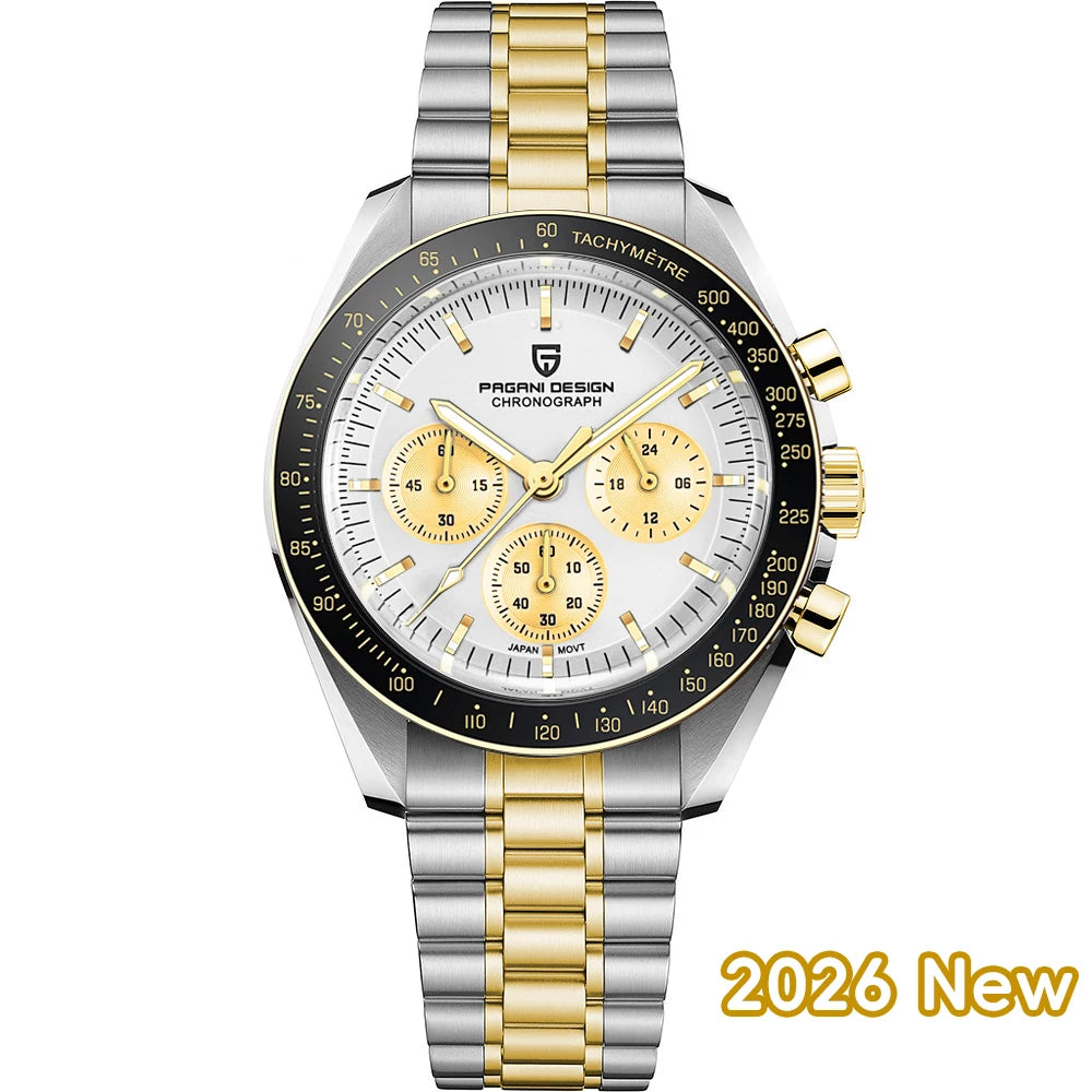 2026 New AK Project Men'S Watches Luxury Quartz Wrist Watch for Men AR Sapphire Speed Chronograph Automatic Date