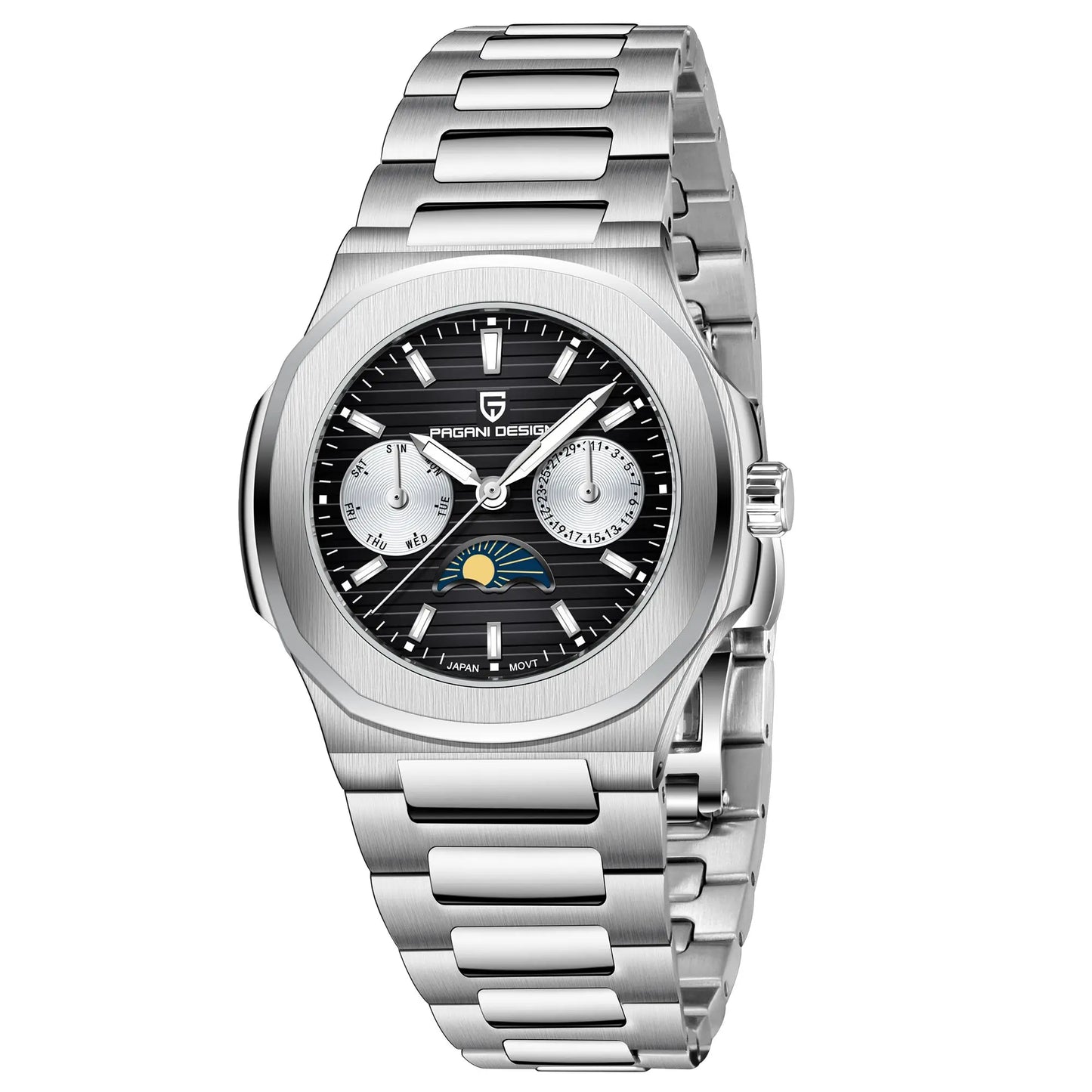 Women'S Watches Luxury Quartz Watch for Women Multifunctional Chronograph Moon Phase Automatic Date Ladies Watchsss