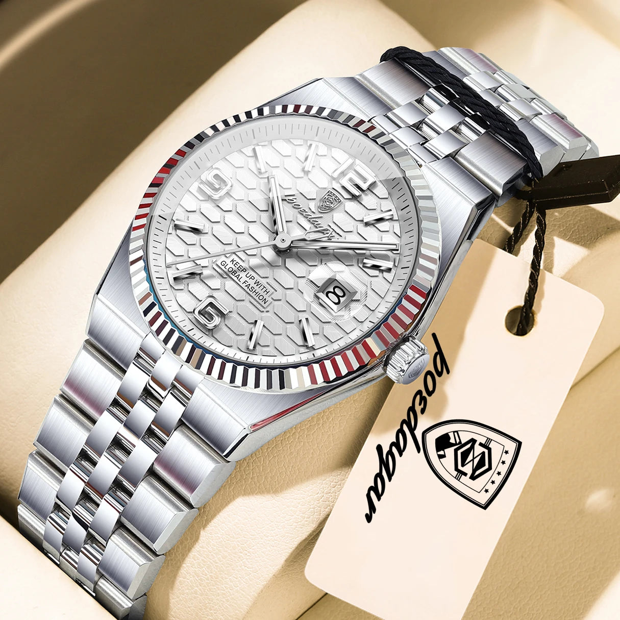Casual Women'S Watches Luxury Stainless Steel Date Watch for Woman Luminous Waterproof Quartz Fashion Ladies Wristwatch