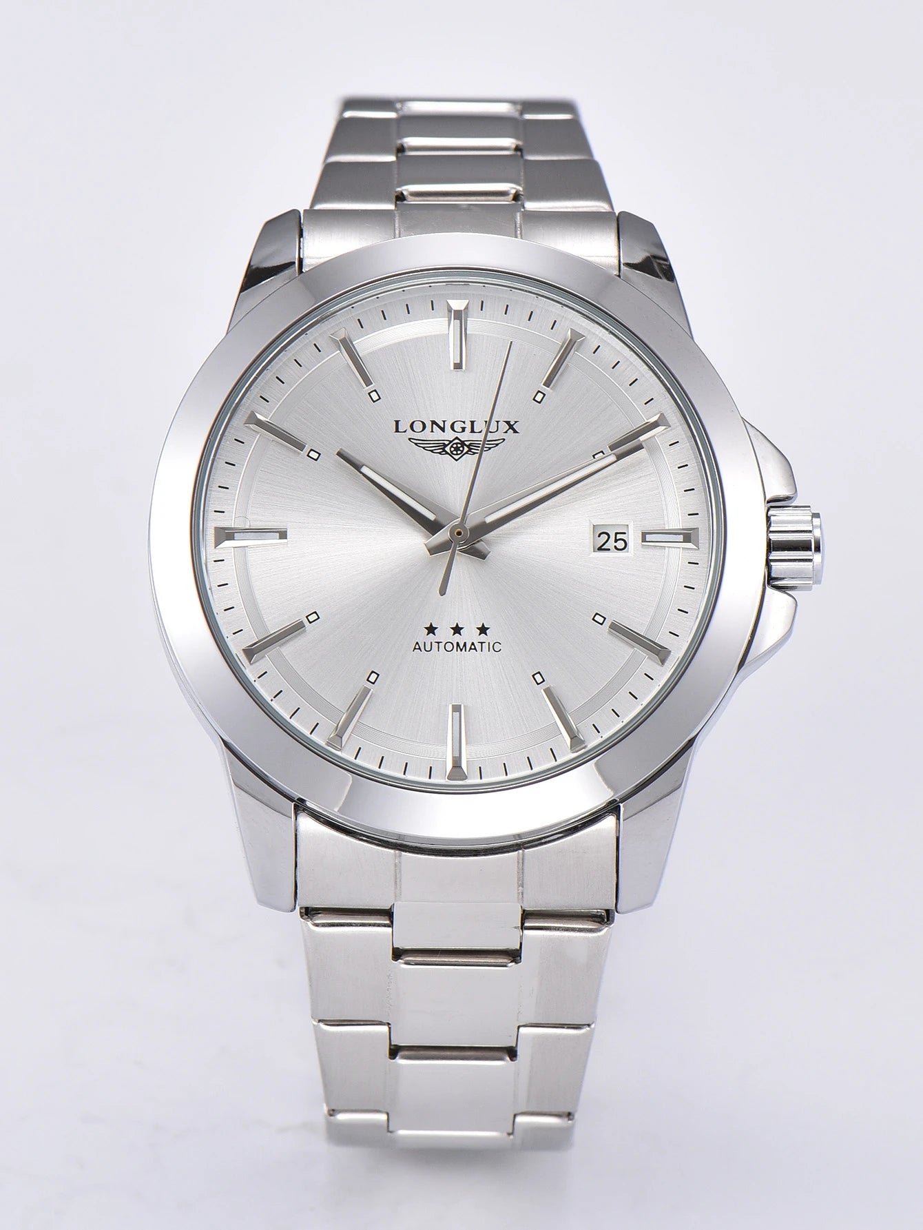 Automatic Watch Business Minimalist Modern Style Date Mechanical Watches Stainless Steel Waterproof Luminous Mens Watch Men Gift